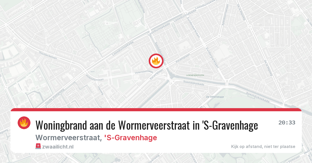 Woningbrand aan de Wormerveerstraat in 'S-Gravenhage — 15 feb 2026