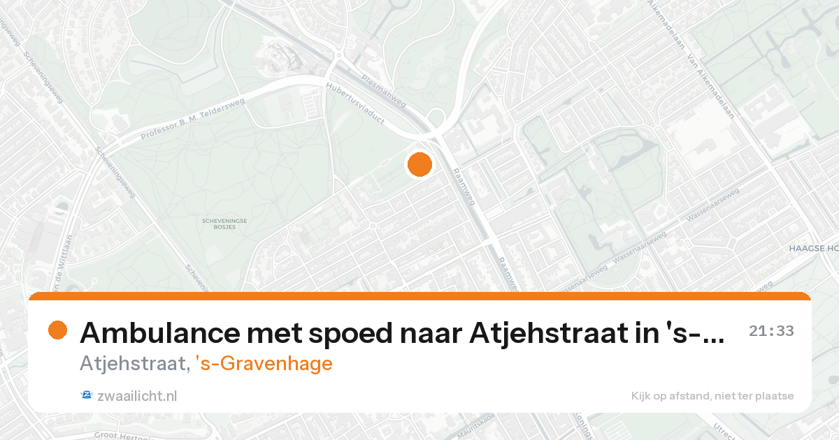 Ambulance met spoed naar Atjehstraat in 's-Gravenhage — 18 aug 2026