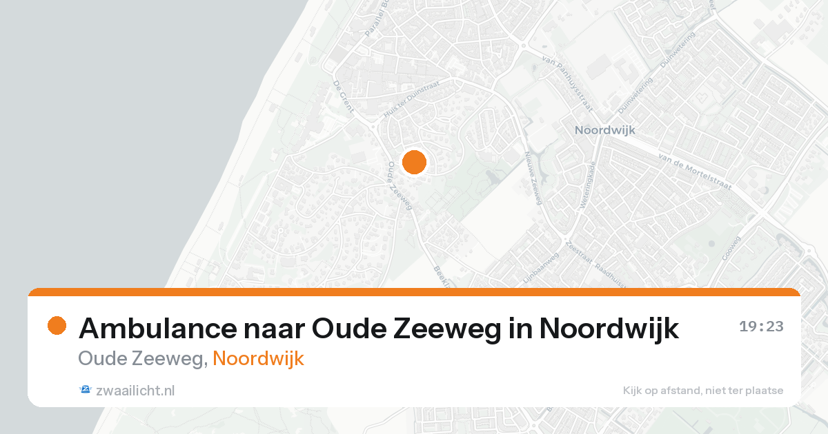 Ambulance naar Oude Zeeweg in Noordwijk — 15 aug 2026