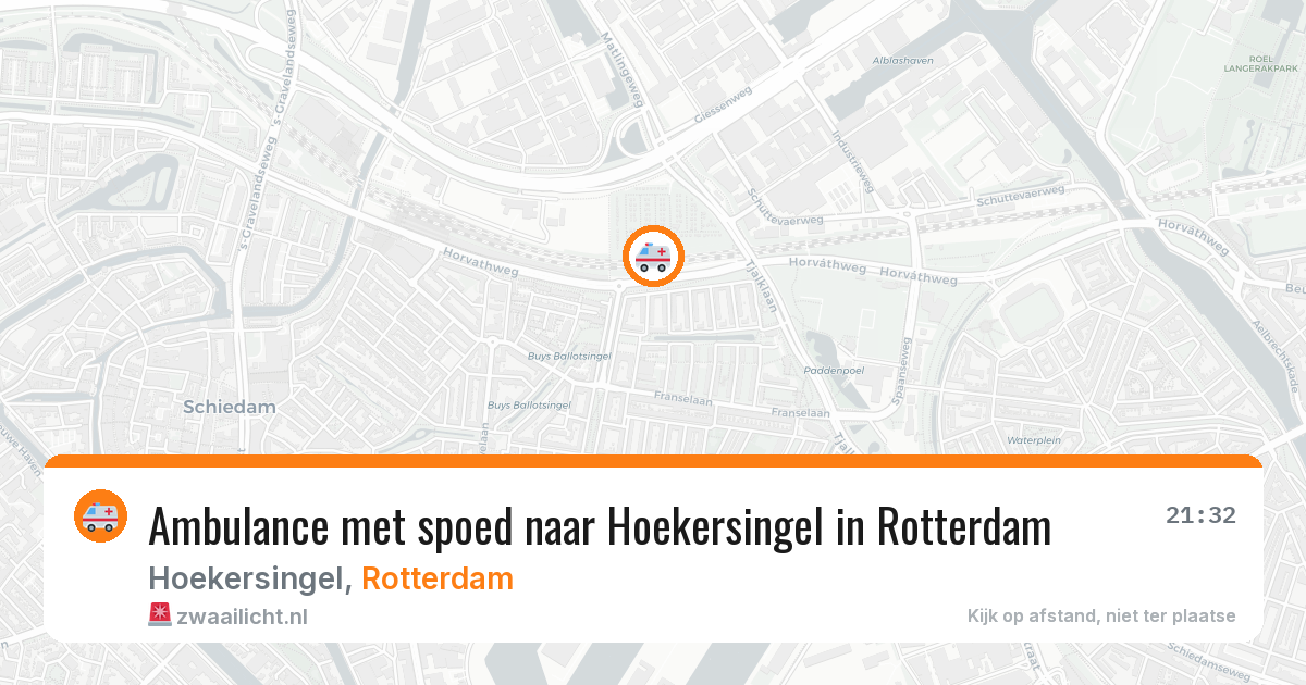Ambulance met spoed naar Hoekersingel in Rotterdam — 26 jun 2026
