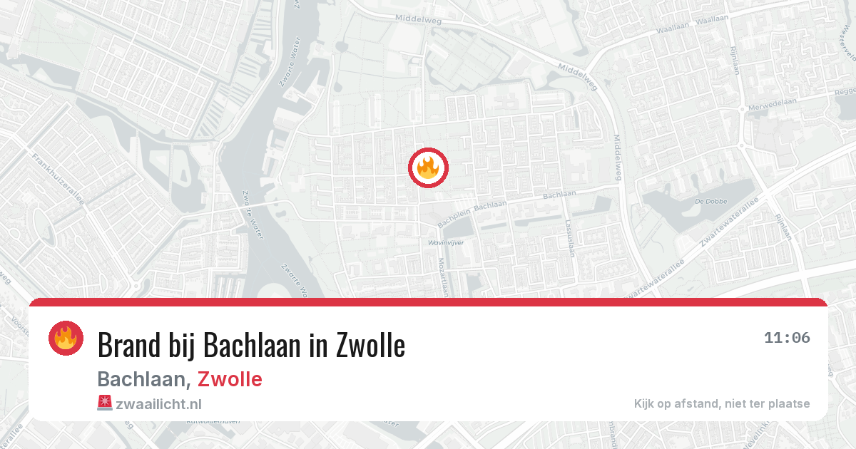Brand bij Bachlaan in Zwolle — 8 jul 2026