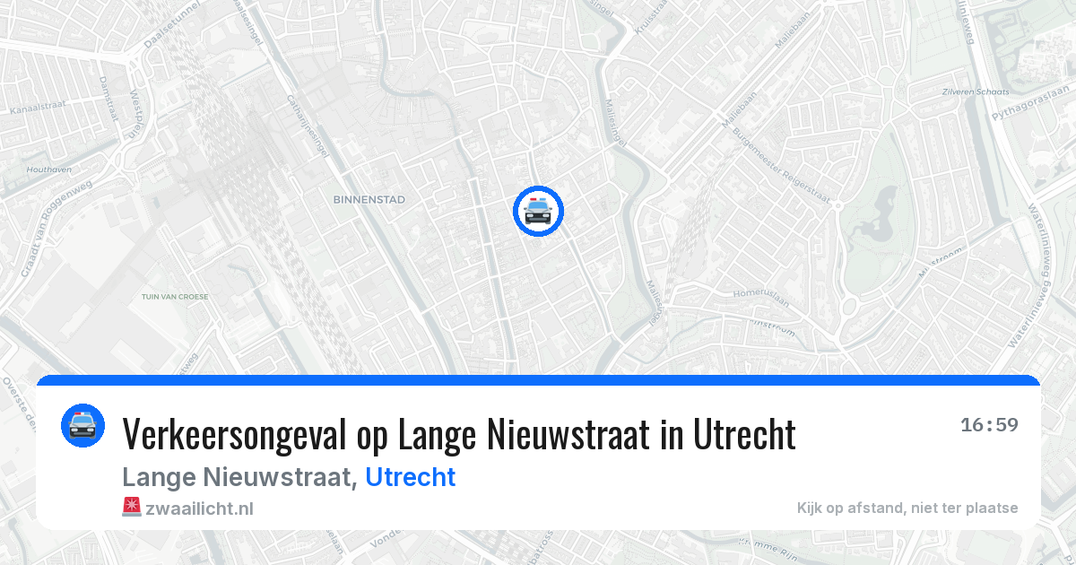 Verkeersongeval op Lange Nieuwstraat in Utrecht — 19 apr 2026