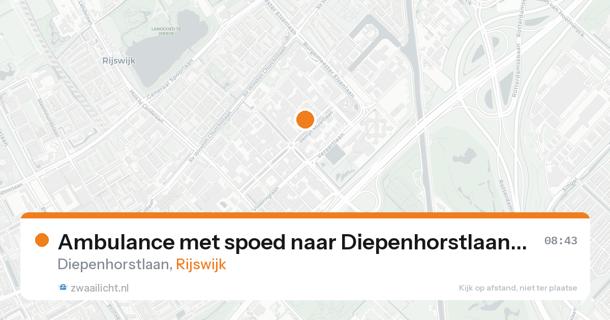 Ambulance met spoed naar Diepenhorstlaan in Rijswijk — 19 aug 2026