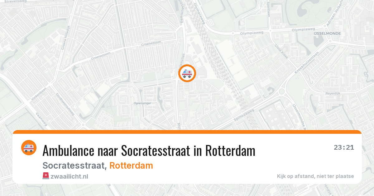 Ambulance naar Socratesstraat in Rotterdam — 5 aug 2026