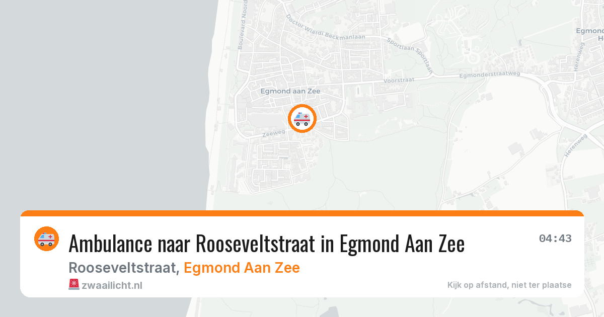 Ambulance naar Rooseveltstraat in Egmond Aan Zee — 12 jun 2026