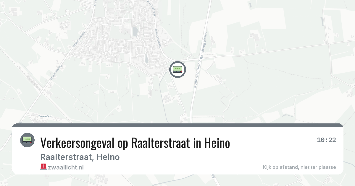 Verkeersongeval op Raalterstraat in Heino — 1 jun 2026