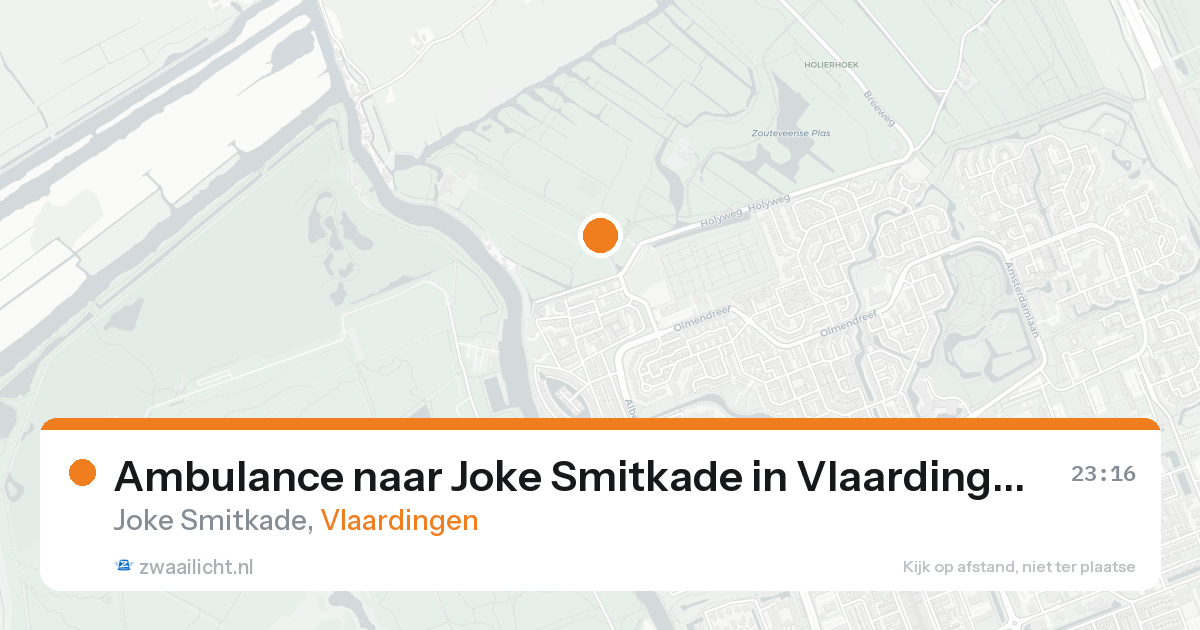 Ambulance naar Joke Smitkade in Vlaardingen — 24 aug 2026