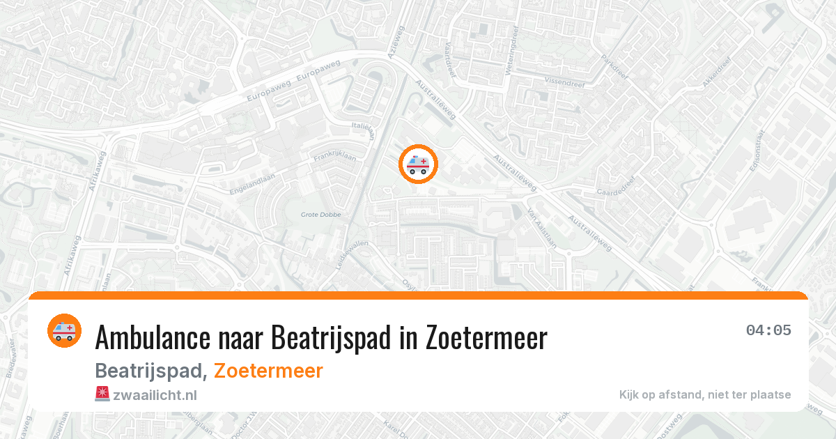 Ambulance naar Beatrijspad in Zoetermeer — 8 apr 2026