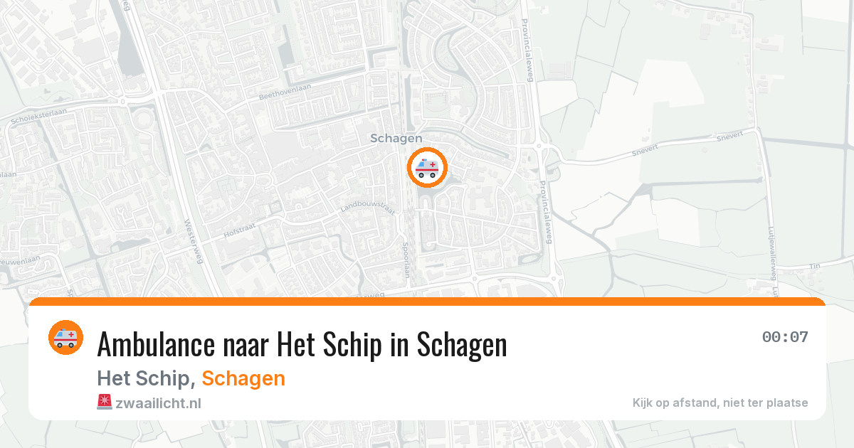 Ambulance naar Het Schip in Schagen — 12 aug 2026