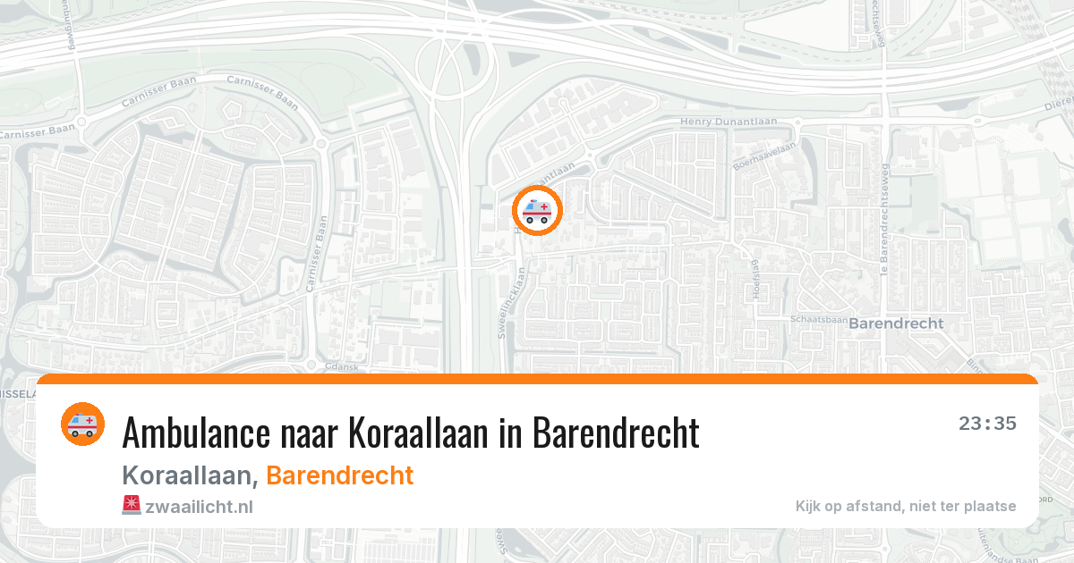Ambulance naar Koraallaan in Barendrecht — 27 jun 2026