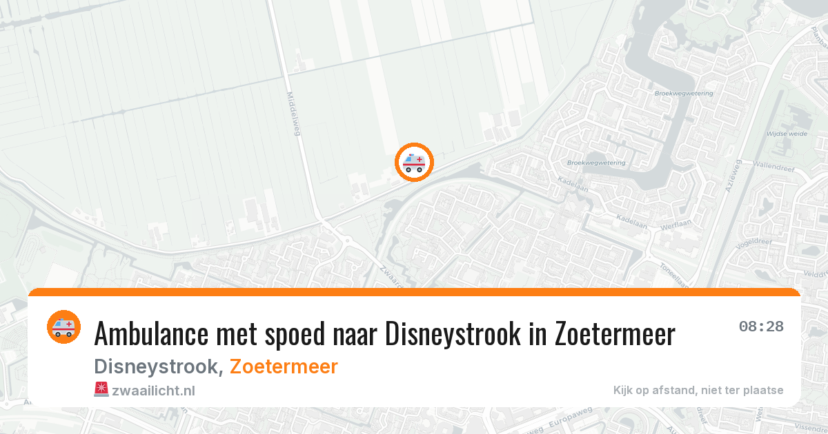Ambulance met spoed naar Disneystrook in Zoetermeer — 15 apr 2026