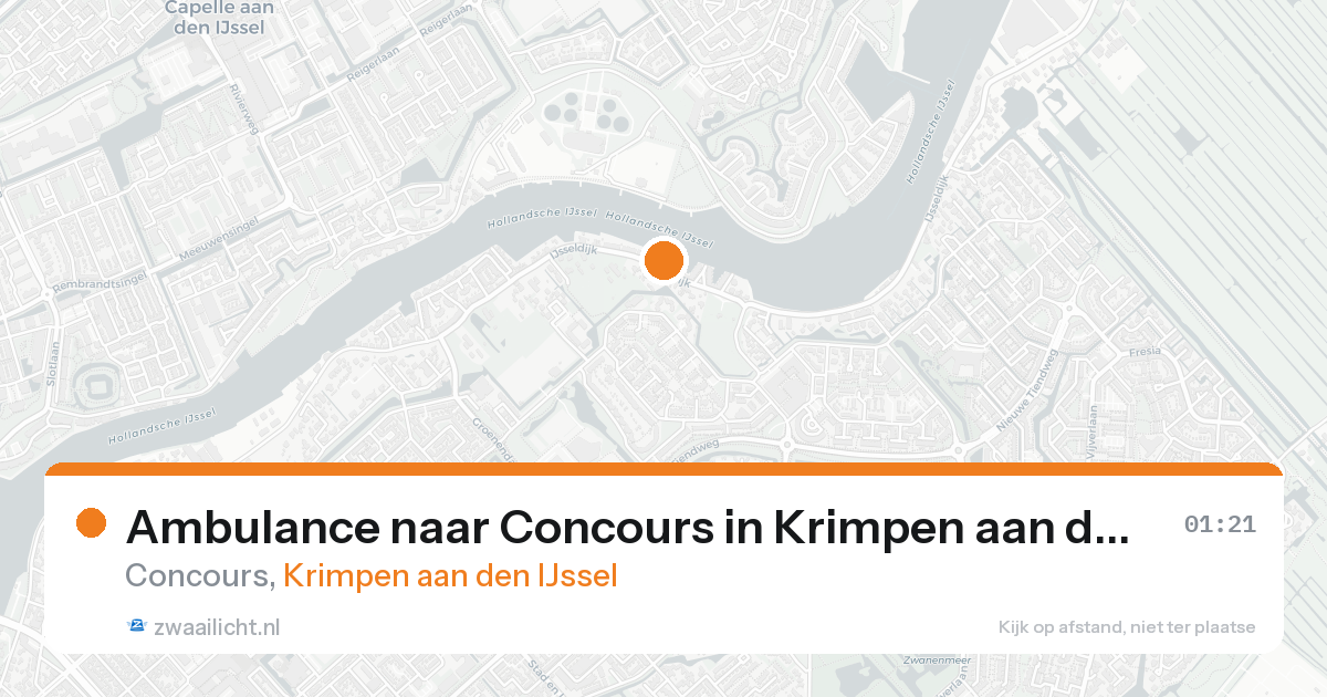 Ambulance naar Concours in Krimpen aan den IJssel — 17 aug 2026