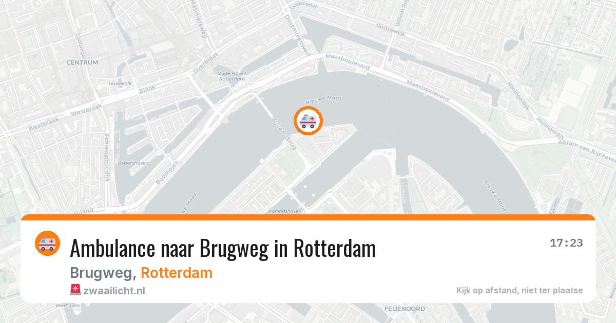 Ambulance naar Brugweg in Rotterdam — 16 jul 2026