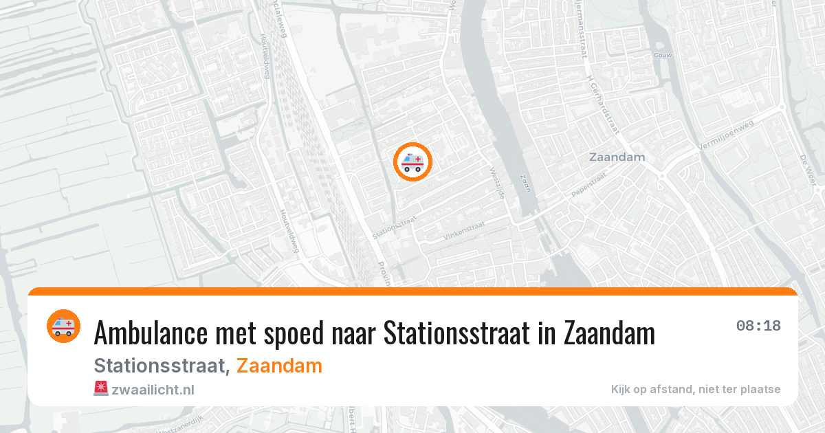 Ambulance met spoed naar Stationsstraat in Zaandam — 20 jan 2026