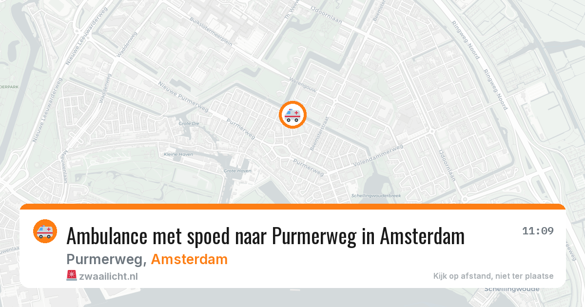 Ambulance met spoed naar Purmerweg in Amsterdam — 8 apr 2026