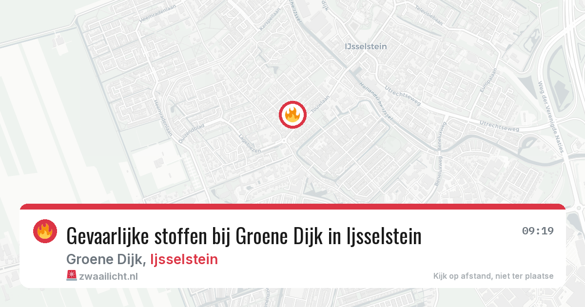 Gevaarlijke stoffen bij Groene Dijk in Ijsselstein — 30 jan 2026