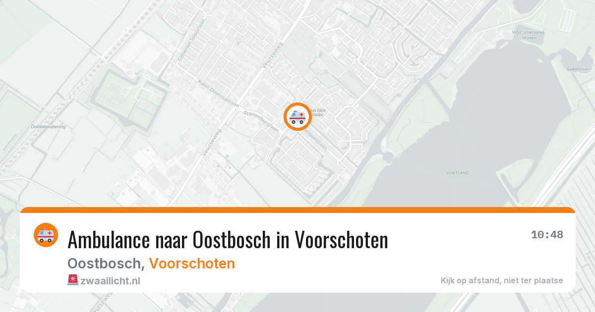 Ambulance naar Oostbosch in Voorschoten — 10 aug 2026