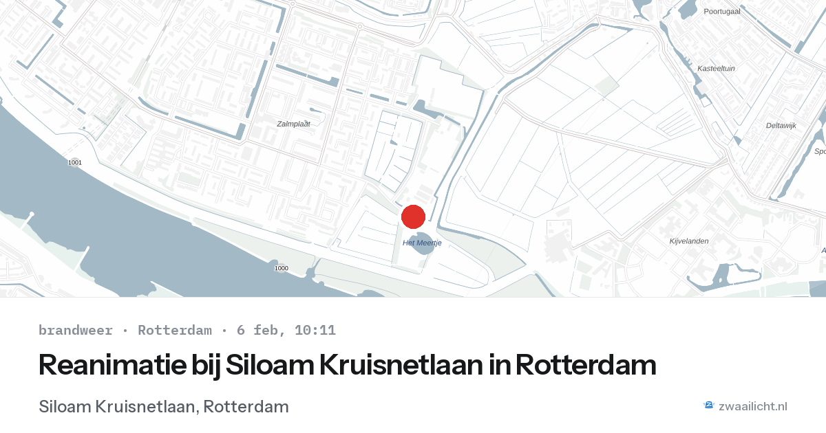Reanimatie bij Siloam Kruisnetlaan in Rotterdam — 6 feb 2026