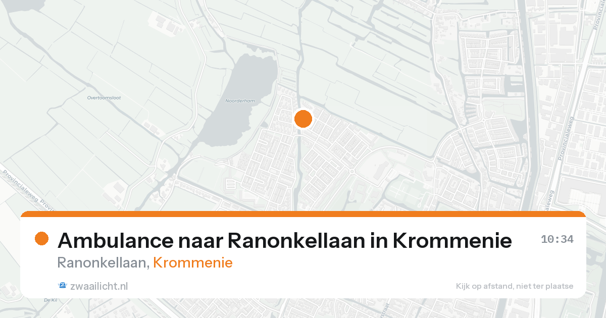 Ambulance naar Ranonkellaan in Krommenie — 8 jun 2026