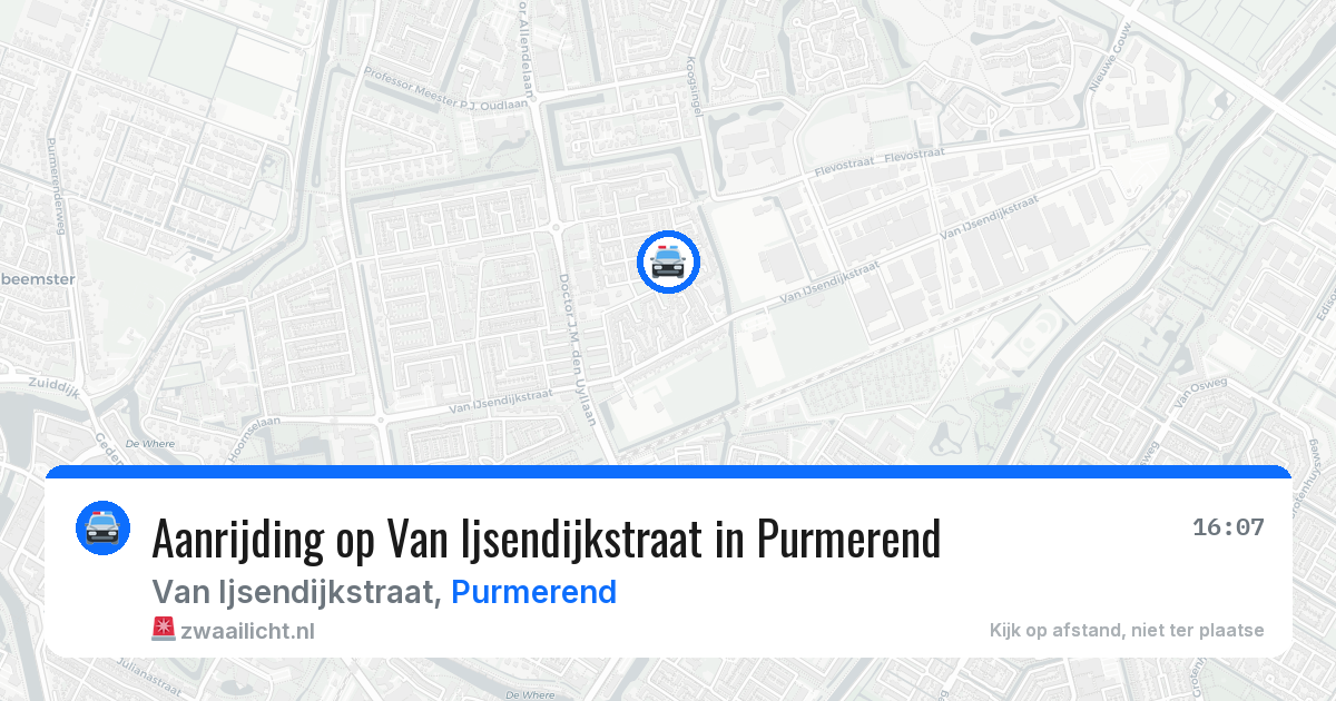 Aanrijding op Van Ijsendijkstraat in Purmerend — 20 jun 2026