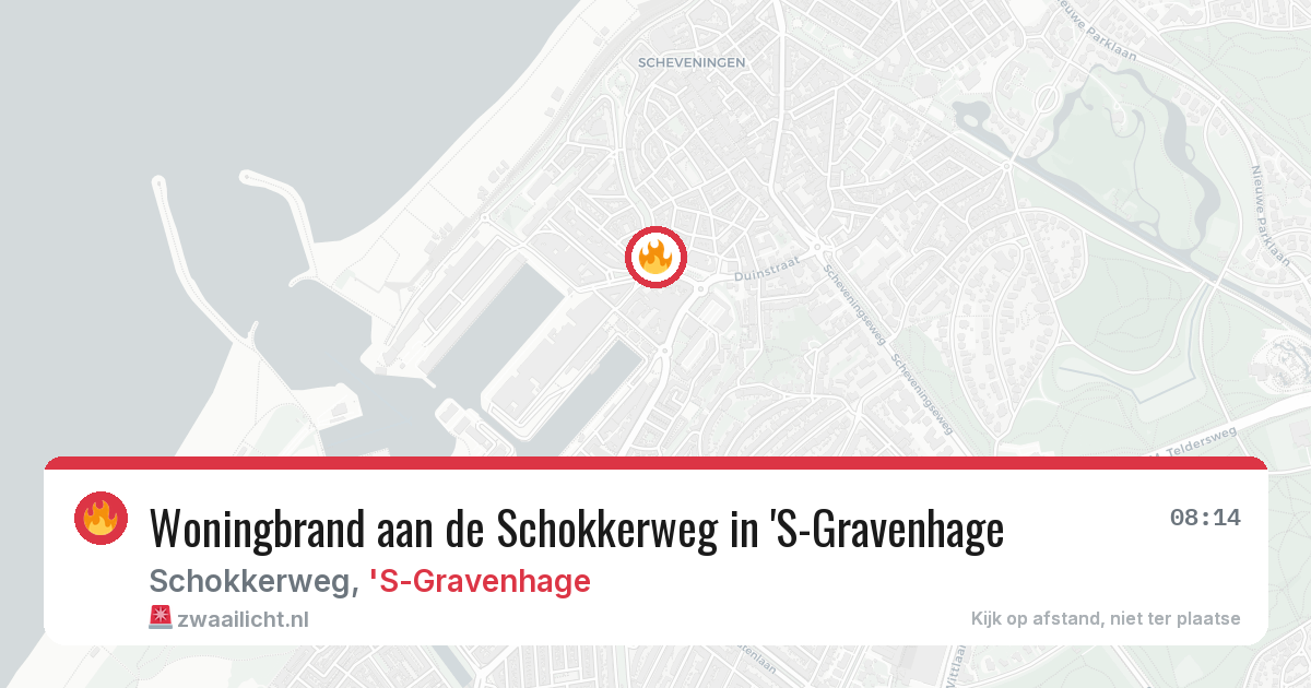 Woningbrand aan de Schokkerweg in 'S-Gravenhage — 14 jun 2026