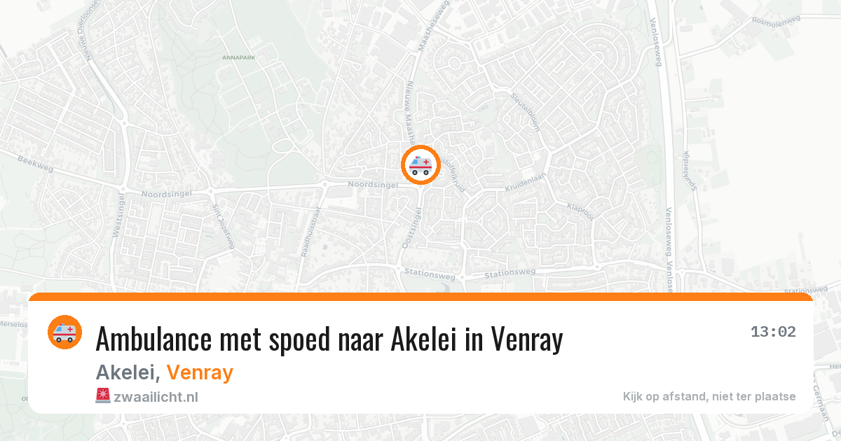 Ambulance met spoed naar Akelei in Venray — 24 jun 2026