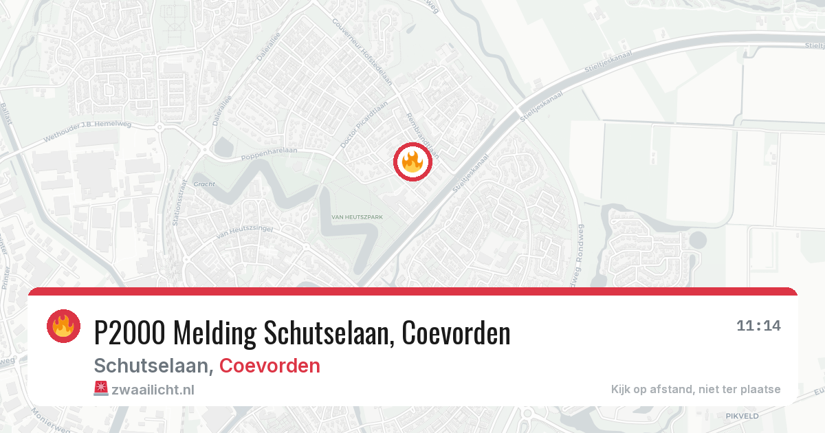 P2000 Melding Schutselaan, Coevorden — 22 mei 2026