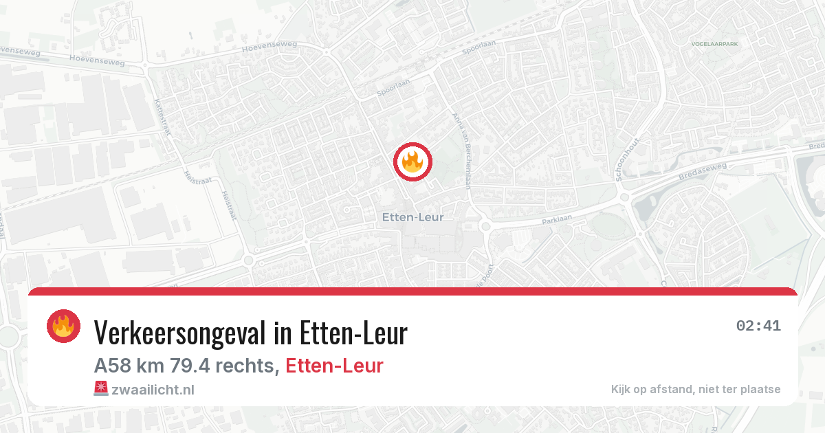 Verkeersongeval in Etten-Leur — 29 jun 2026