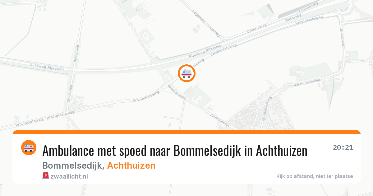Ambulance met spoed naar Bommelsedijk in Achthuizen — 28 apr 2026