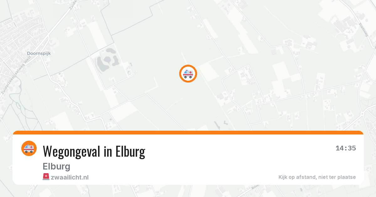 Wegongeval in Elburg — 6 aug 2026