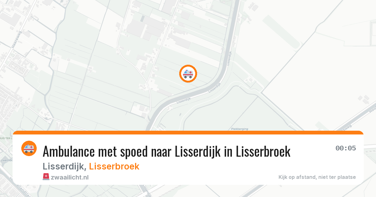 Ambulance met spoed naar Lisserdijk in Lisserbroek — 5 aug 2026