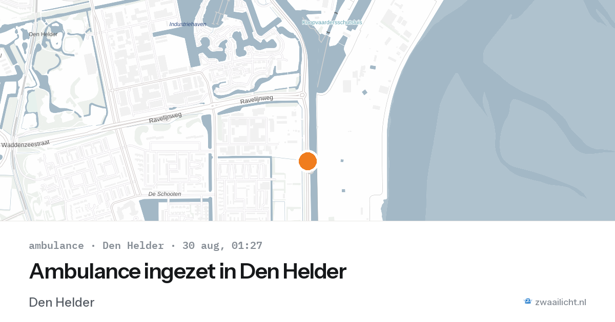Ambulance ingezet in Den Helder — 29 aug 2026