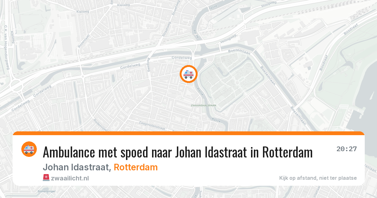 Ambulance met spoed naar Johan Idastraat in Rotterdam — 15 mei 2026