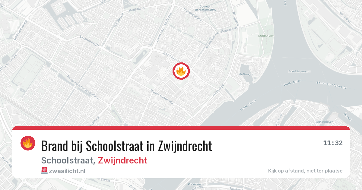 Brand bij Schoolstraat in Zwijndrecht — 15 jun 2026
