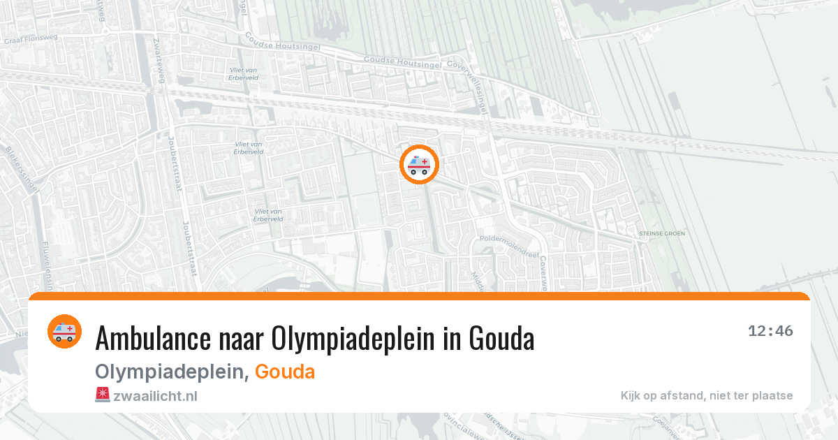 Ambulance naar Olympiadeplein in Gouda — 22 mei 2026