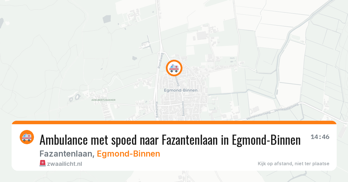 Ambulance met spoed naar Fazantenlaan in Egmond-Binnen — 11 jun 2026