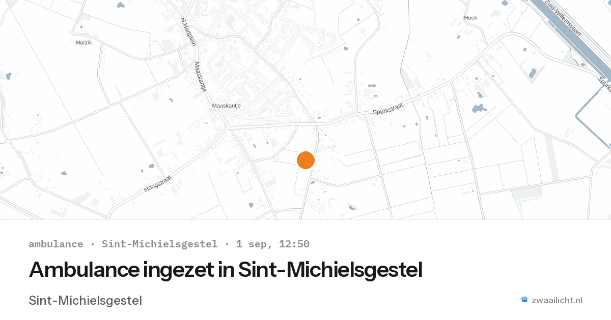 Ambulance ingezet in Sint-Michielsgestel — 1 sep 2026