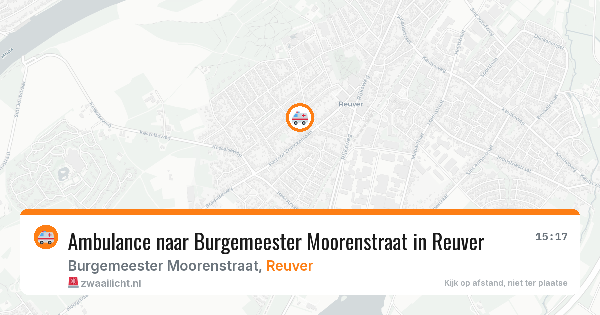 Ambulance naar Burgemeester Moorenstraat in Reuver — 30 jul 2026