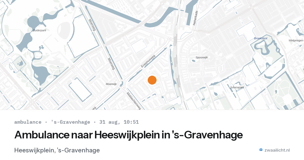 Ambulance naar Heeswijkplein in 's-Gravenhage — 31 aug 2026