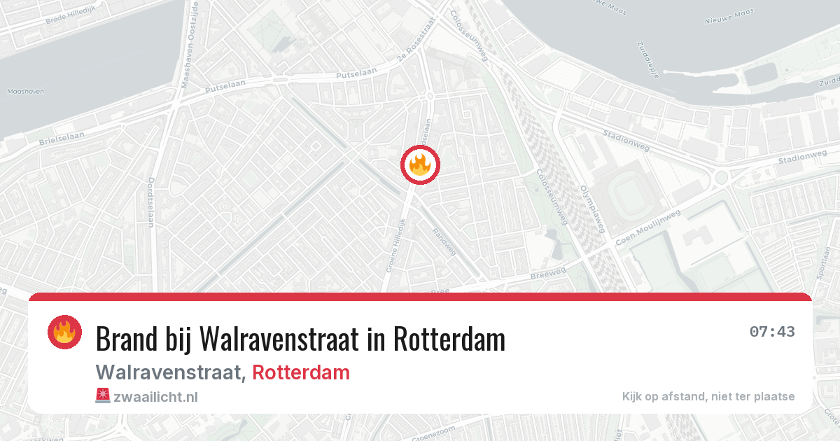 Brand bij Walravenstraat in Rotterdam — 24 mei 2026