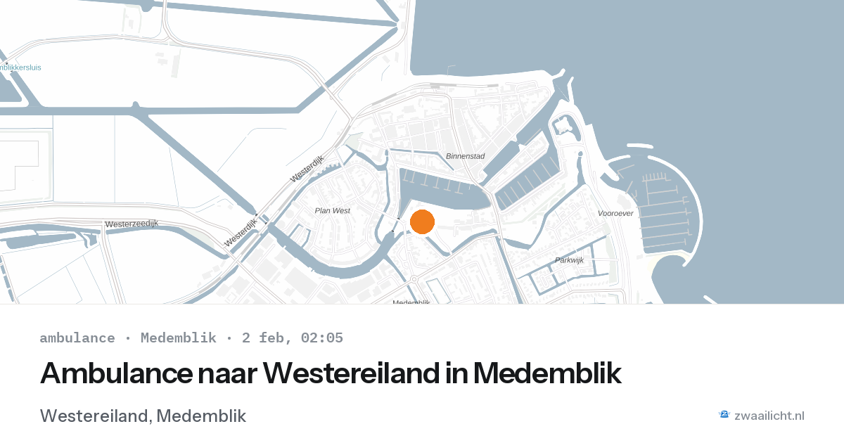 Ambulance naar Westereiland in Medemblik — 2 feb 2026