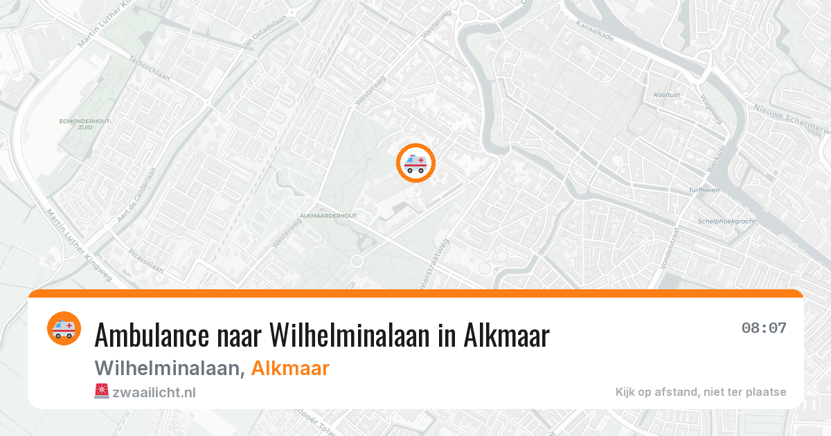 Ambulance naar Wilhelminalaan in Alkmaar — 12 aug 2026