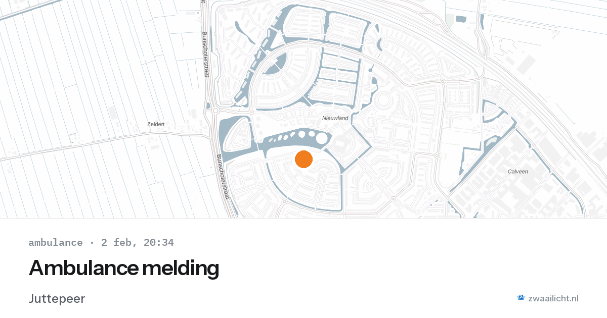 Ambulance melding — 2 feb 2026