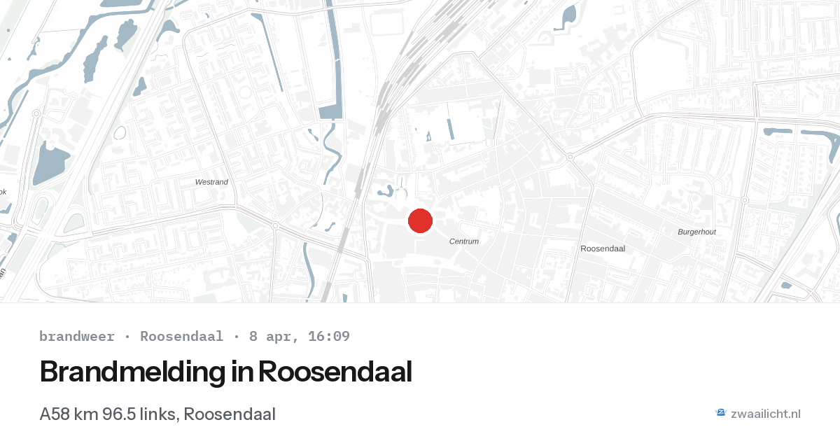 Brandmelding in Roosendaal — 8 apr 2026