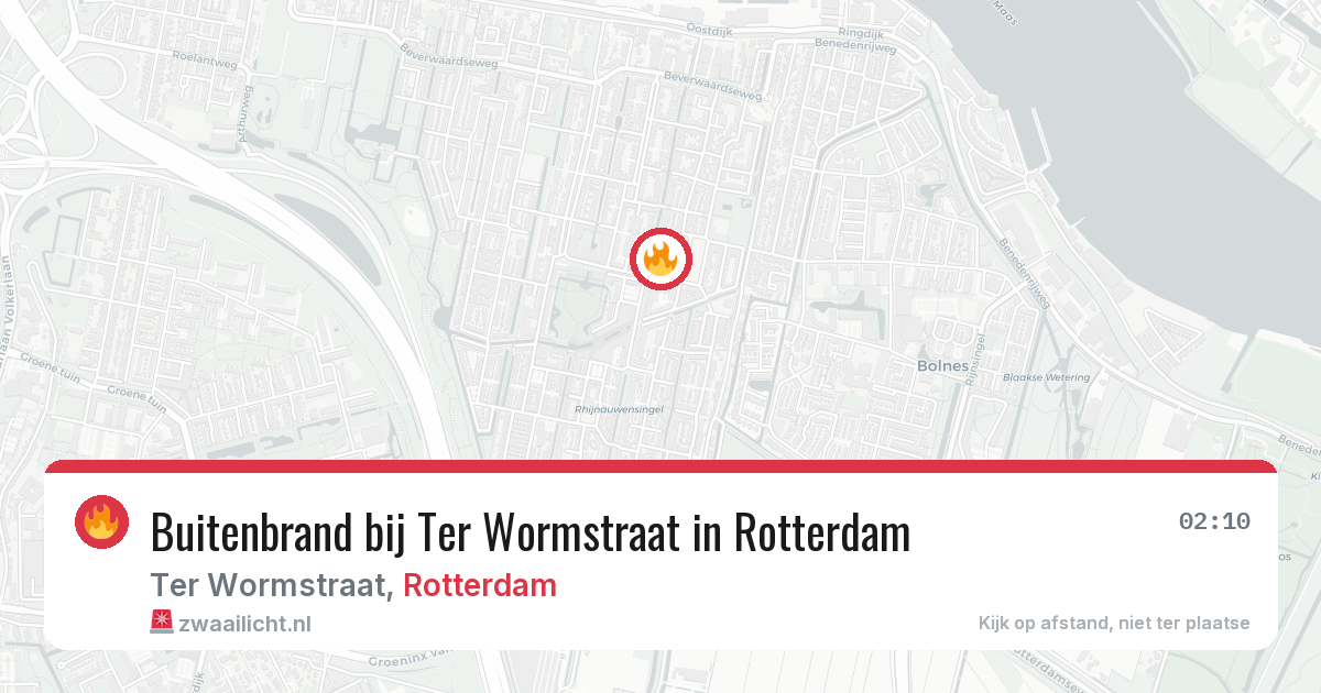 Buitenbrand bij Ter Wormstraat in Rotterdam — 3 aug 2026