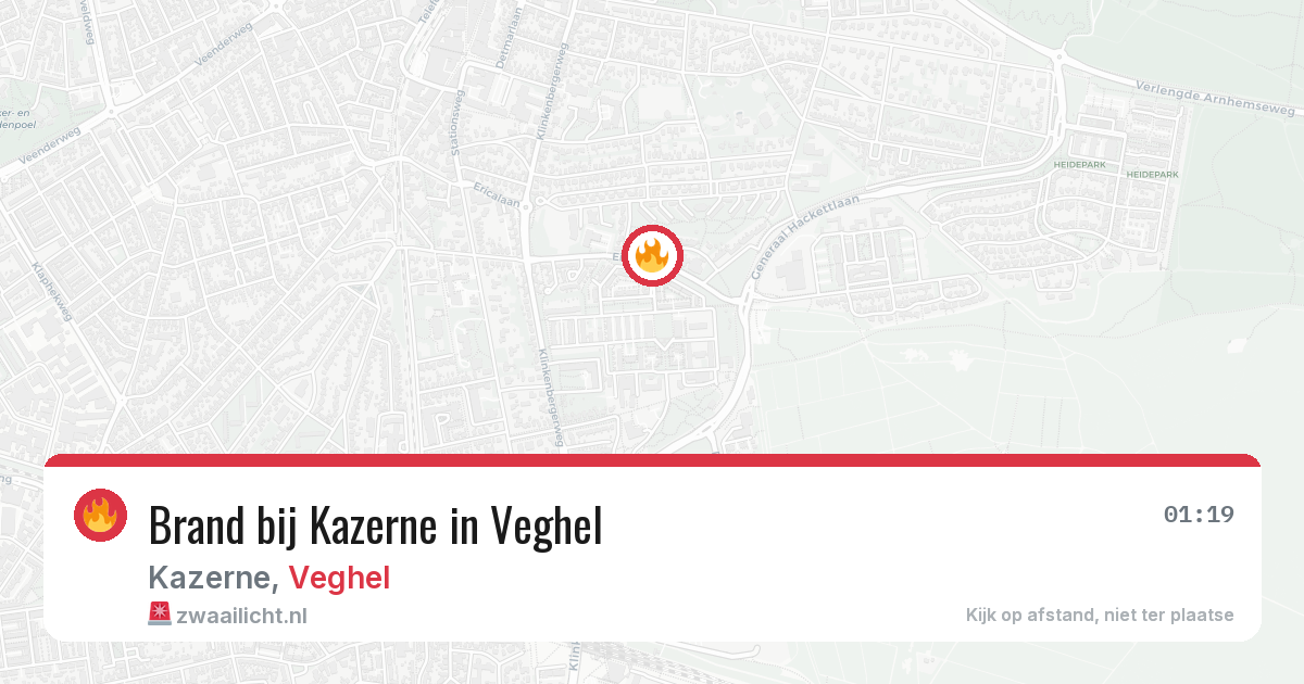 Brand bij Kazerne in Veghel — 10 apr 2026