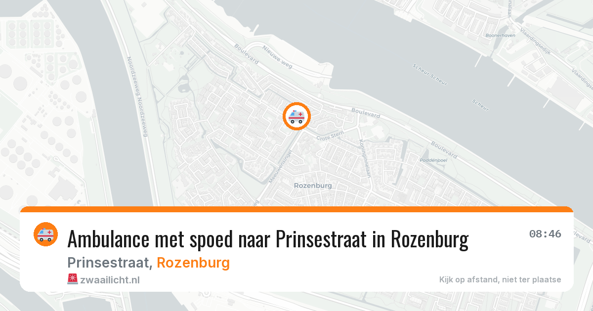 Ambulance met spoed naar Prinsestraat in Rozenburg — 18 jul 2026