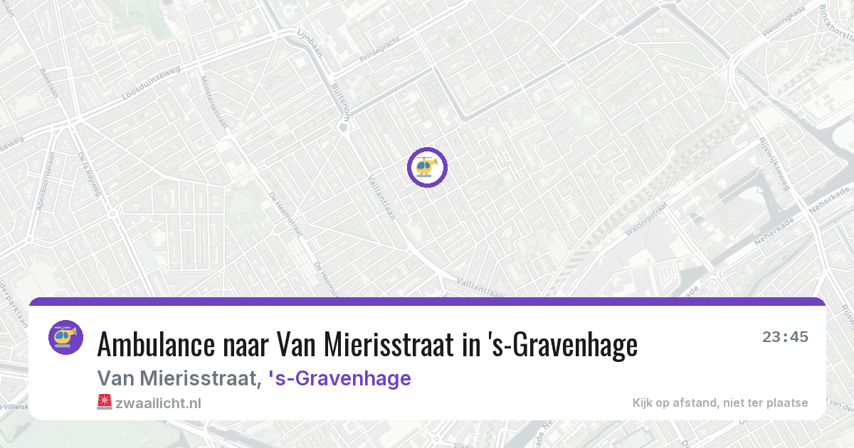 Ambulance naar Van Mierisstraat in 's-Gravenhage — 6 jul 2026