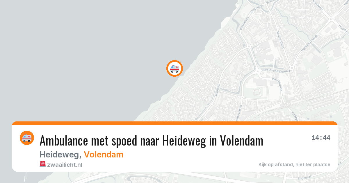 Ambulance met spoed naar Heideweg in Volendam — 20 jan 2026