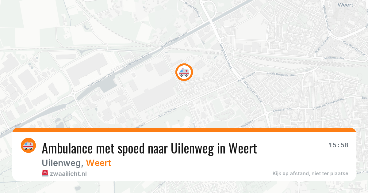 Ambulance met spoed naar Uilenweg in Weert — 1 jul 2026